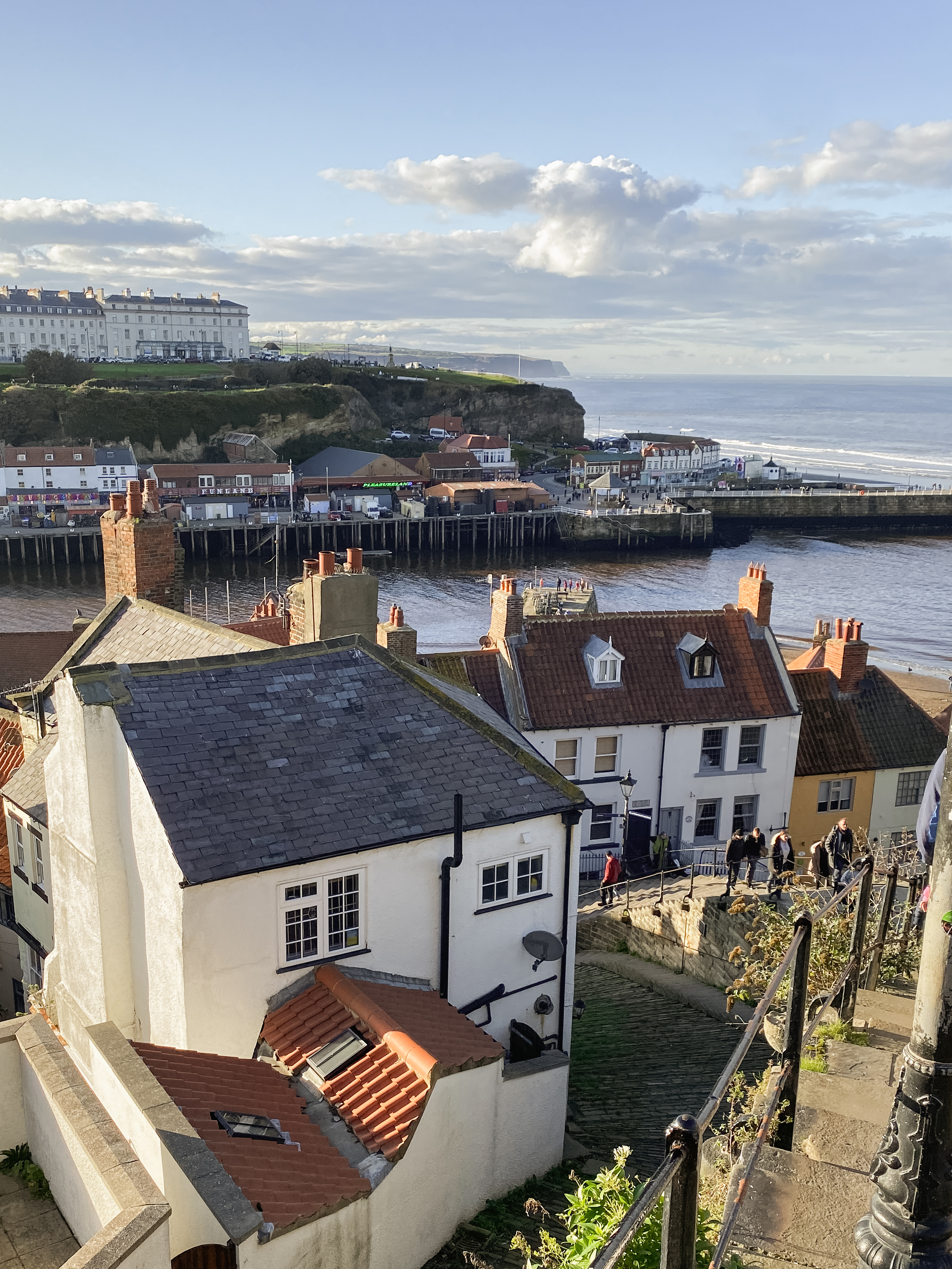 Coming down the steps in Whitby
